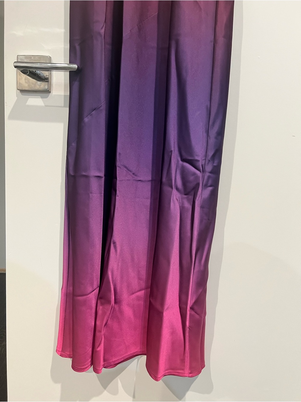 REVOLVE Ombré Red to Purple to Pink Satin Slip Maxi Dress - Picture 14 of 15